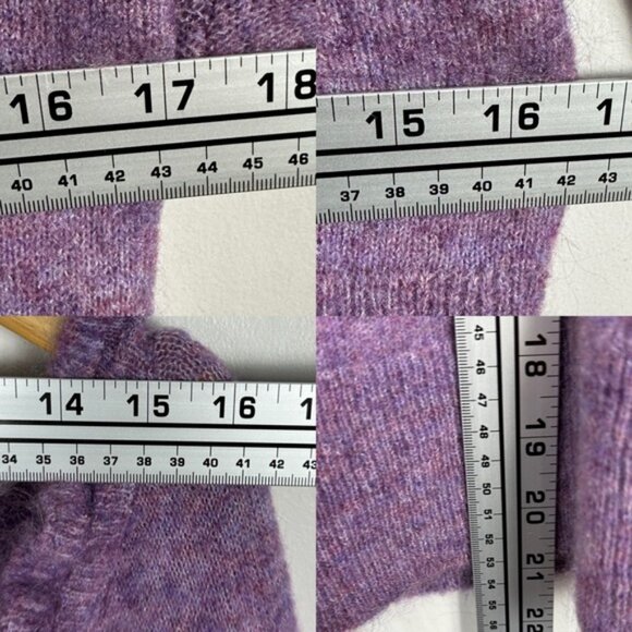 Sezane Mila Jumper Knit Sweater Mohair Merino Wool Purple Size Medium French M - Picture 5 of 15